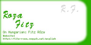 roza fitz business card